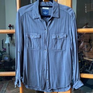 Charcoal gray button up